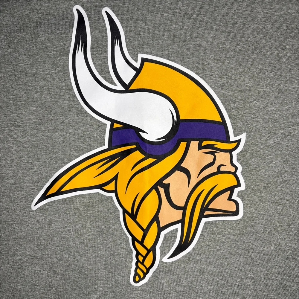 2 PACK!! Nike Men’s NFL Minnesota Vikings Short Sleeve Tees - Gray & Heather